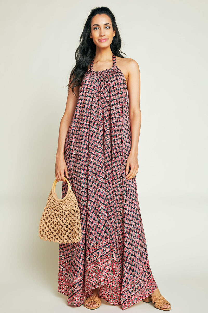 Elan Printed Halter Maxi Dress – Social ...